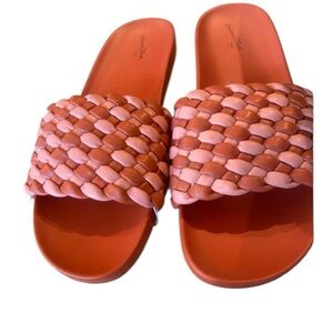 Women’s Slider Sandals Orange New Size 10 Universal Thread Polly Sandals